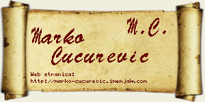 Marko Cucurević vizit kartica